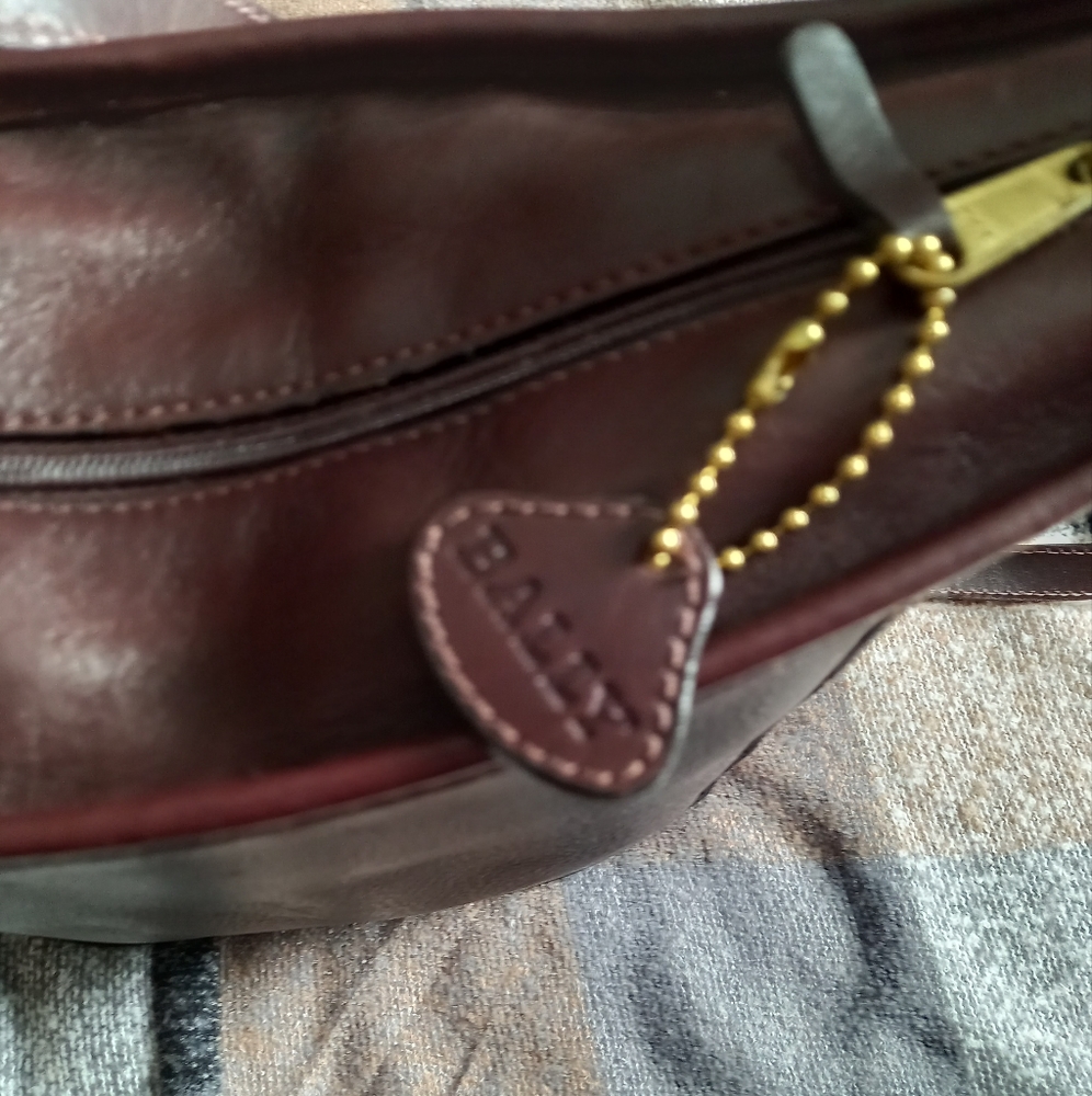 Bally Burgundy Leather Crossbody Bag - Picture 5 of 9